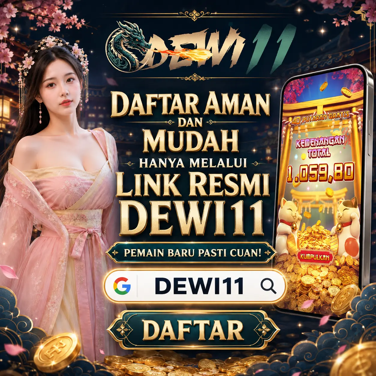 banner DEWI11 | Daftar Aman dan Mudah Hanya Melalui Link Resmi Dewi11